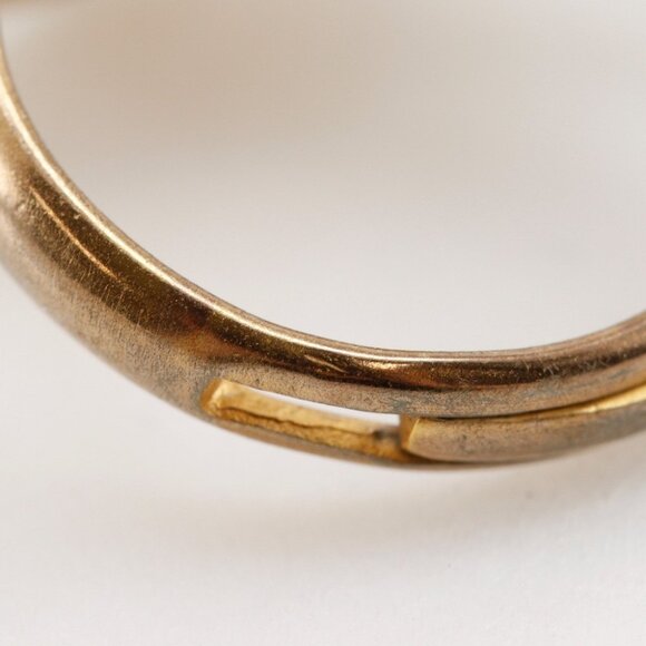 CHANEL Flower motif Ring Free size Plated Gold #6.6(US Size) flour 4.5g Women - Picture 9 of 9